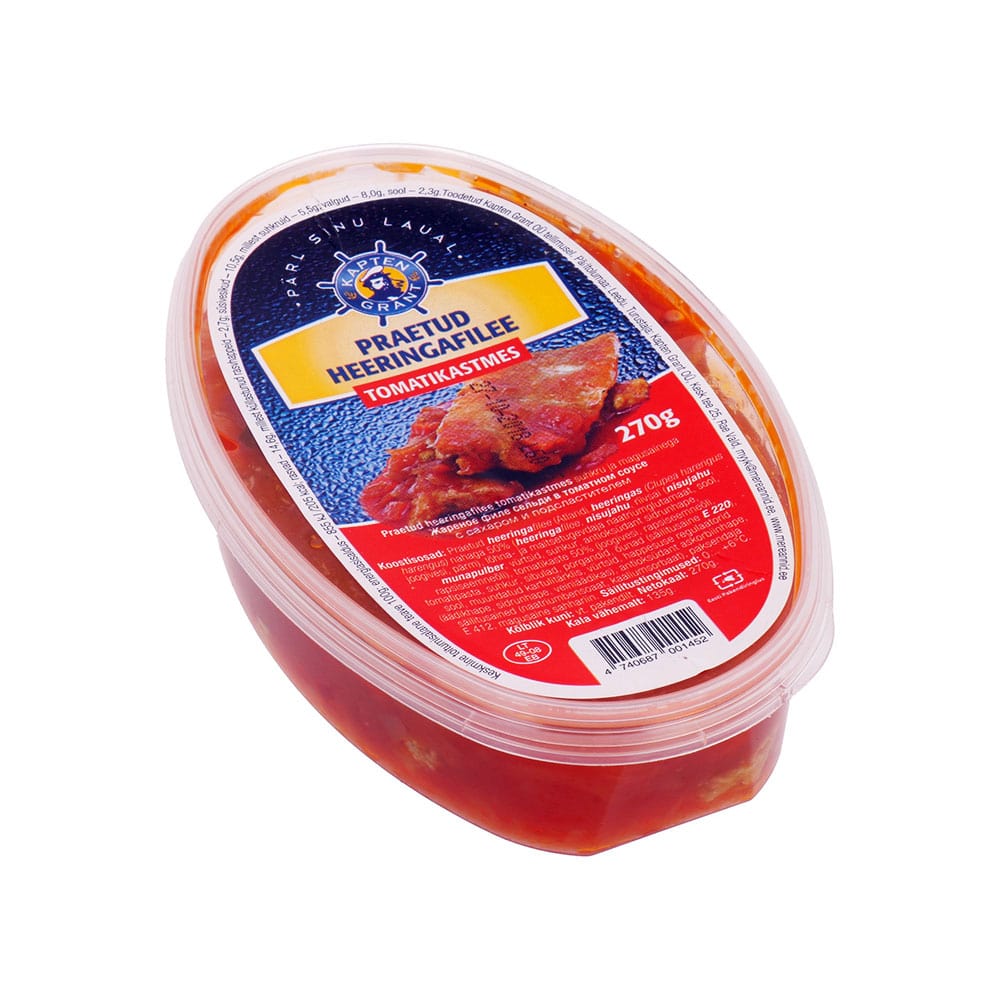 Praetud heeringafilee tomatikastmes